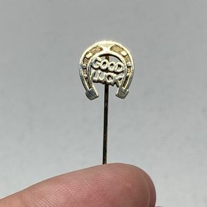 Good Luck Stick Pin - Lucky - Sterling Silver MCM